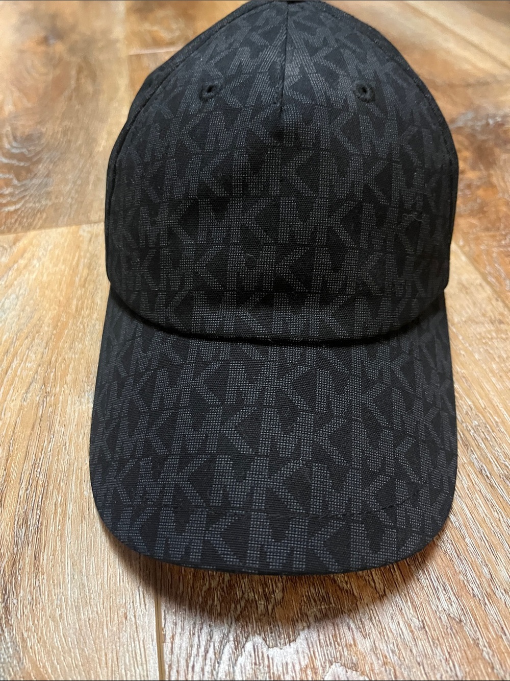 Michael Kors Black Monogram Baseball Cap
